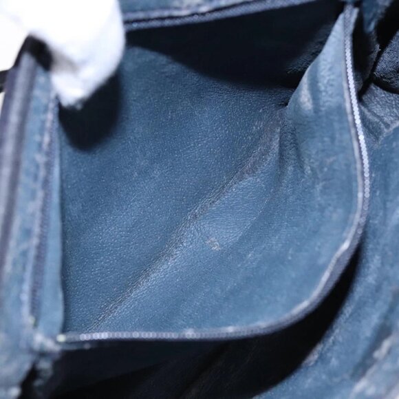 Burberrys Nova Check Shoulder Bag Canvas Navy Gold Auth 92324 - Picture 13 of 16